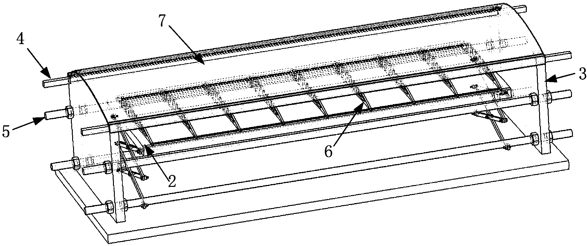 Film covering device and method of wing structure surface