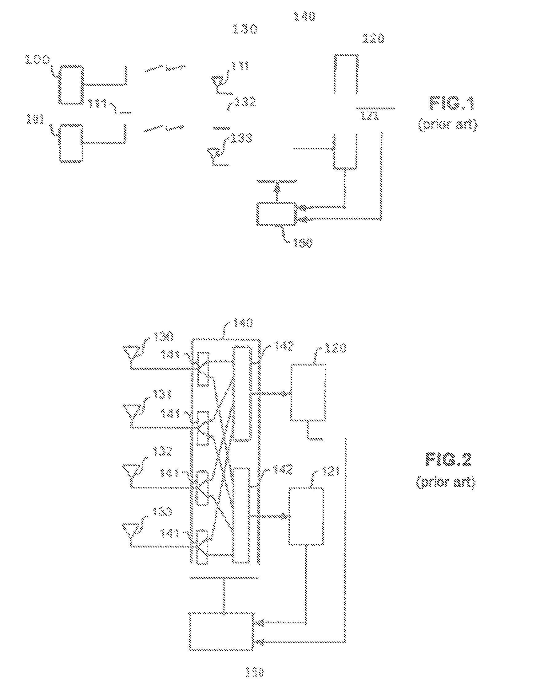 Device for receiving or emitting/receiving MIMO signals