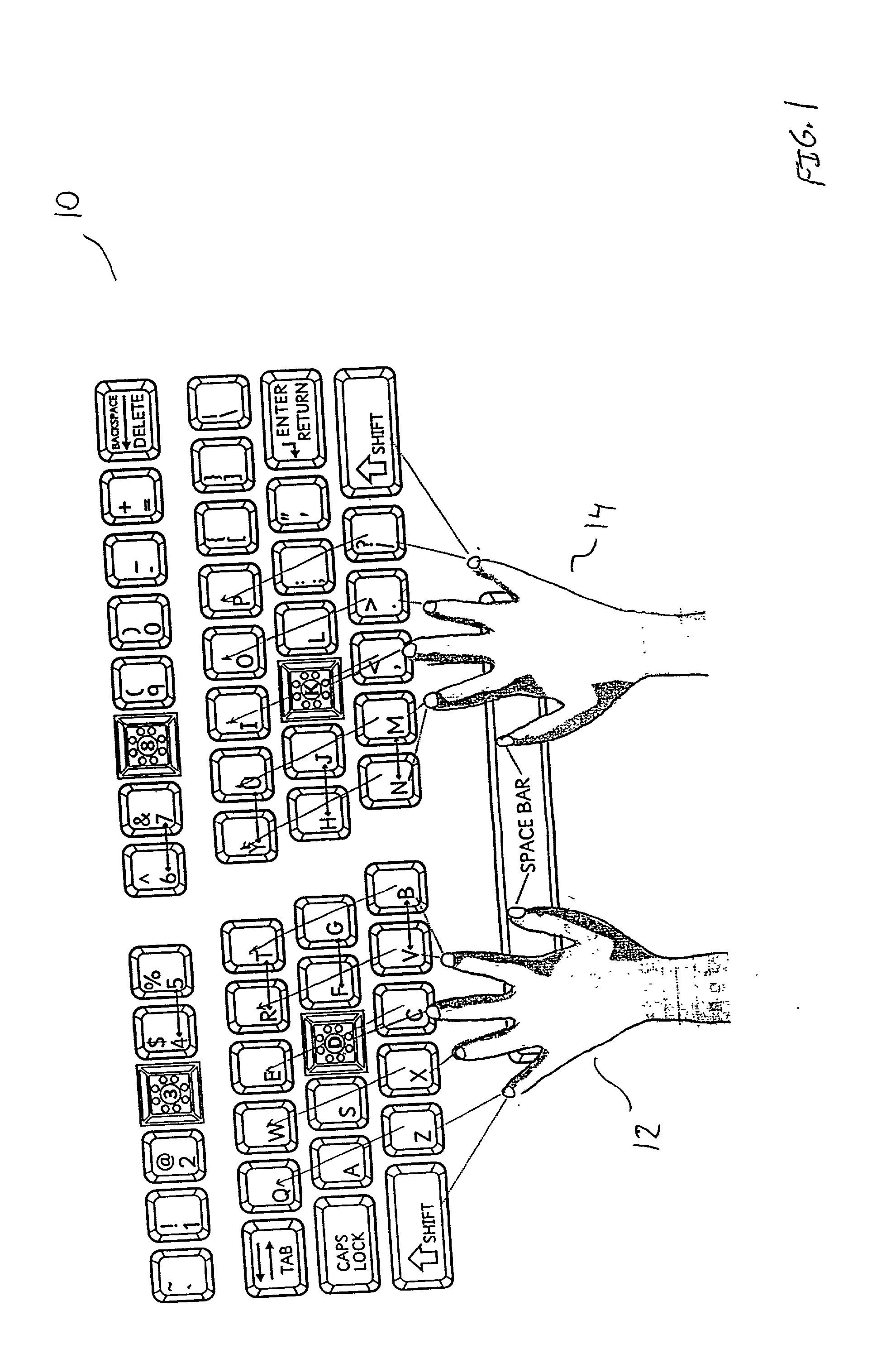 Method and apparatus for teaching computer keyboarding