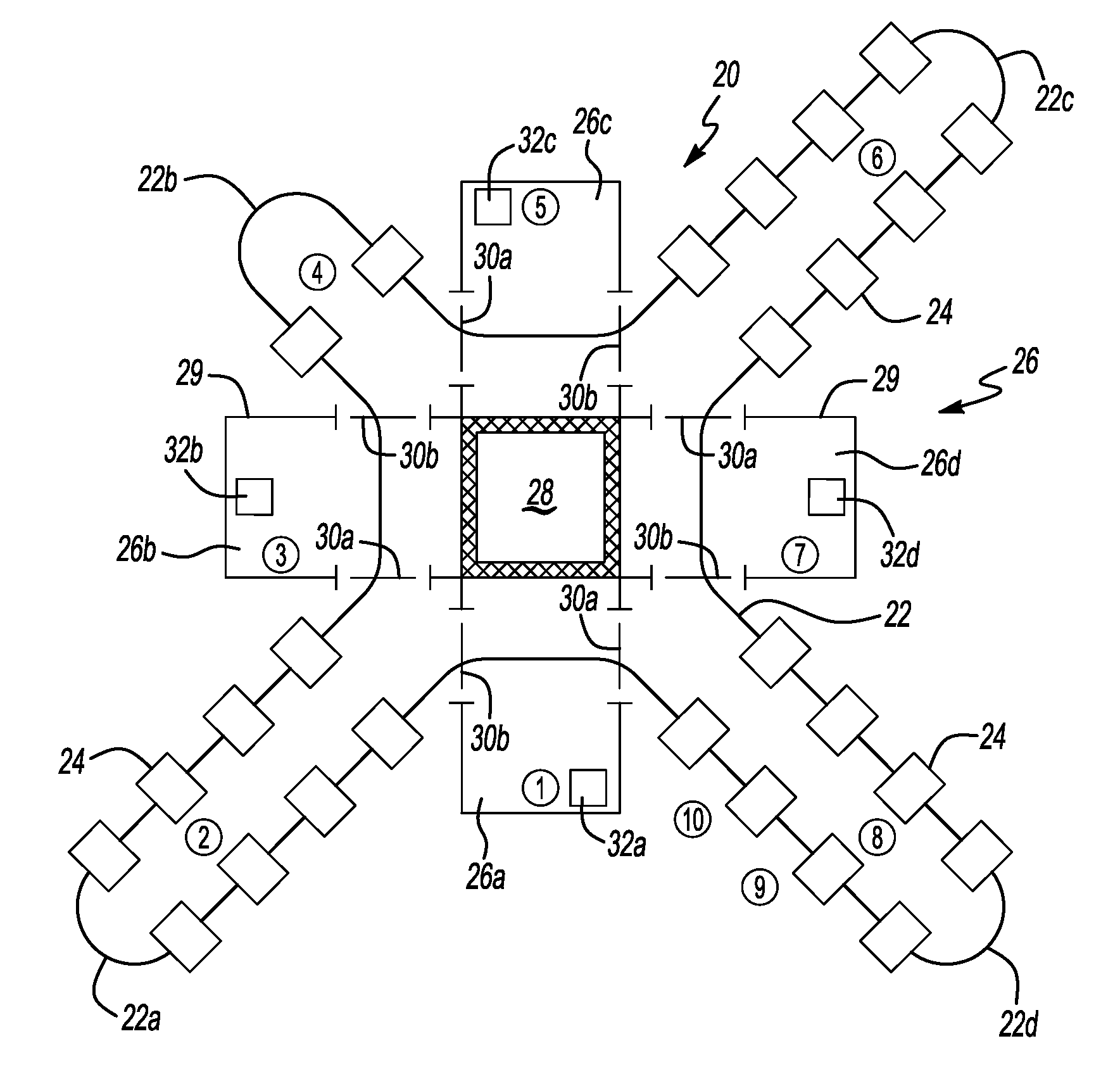 Open mold manufacturing process with centralized application station