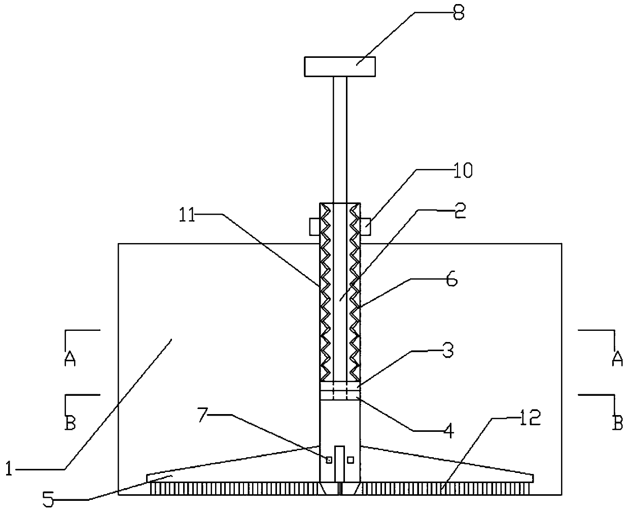 A septic tank waste treatment device