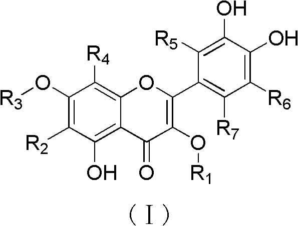 Quercetin derivatives or analogs thereof, and application thereof