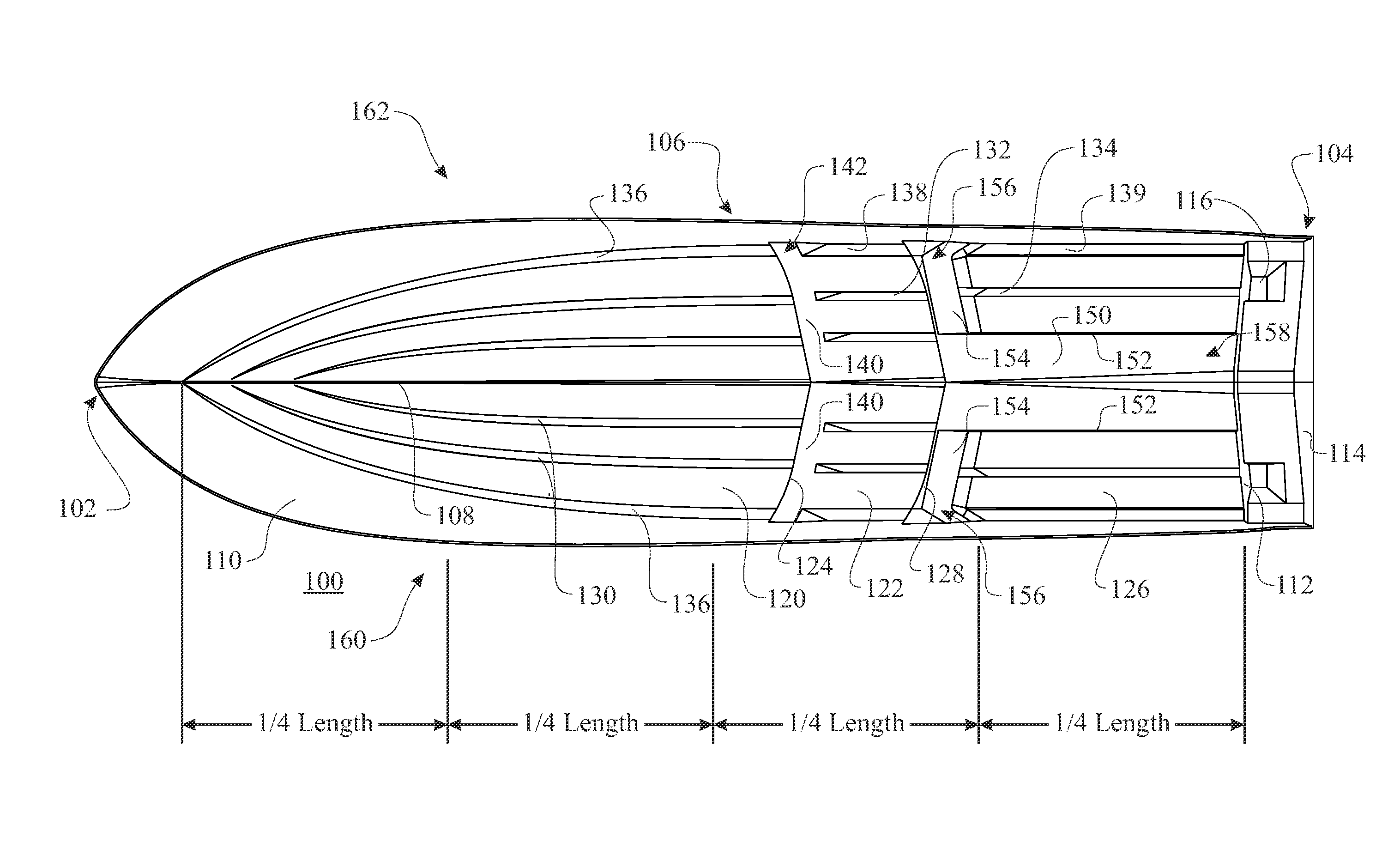 Stabilized step hull utilizing a ventilated tunnel