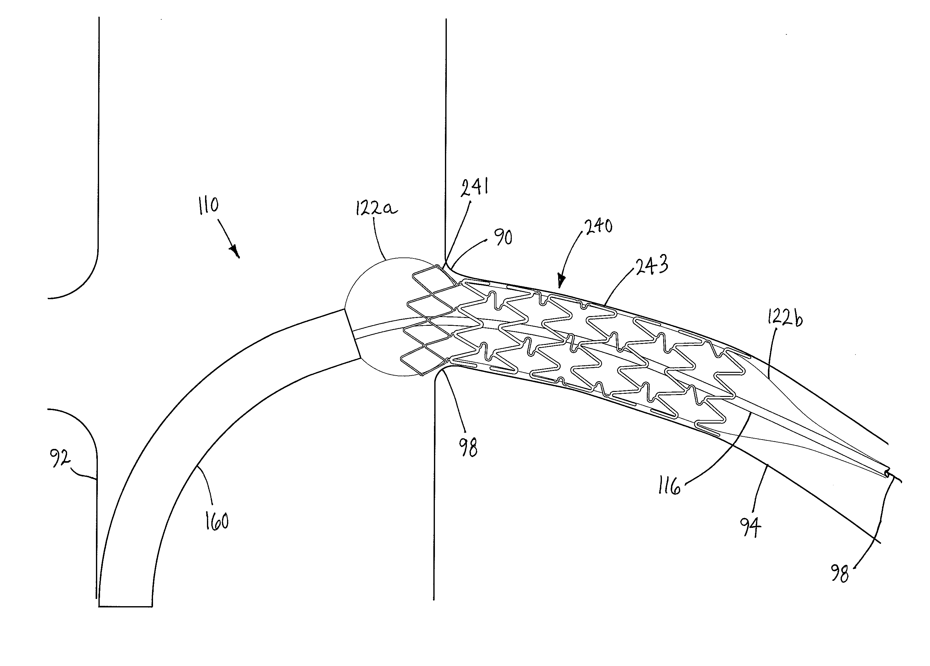 Steep-taper flared stents and apparatus and methods for delivering them