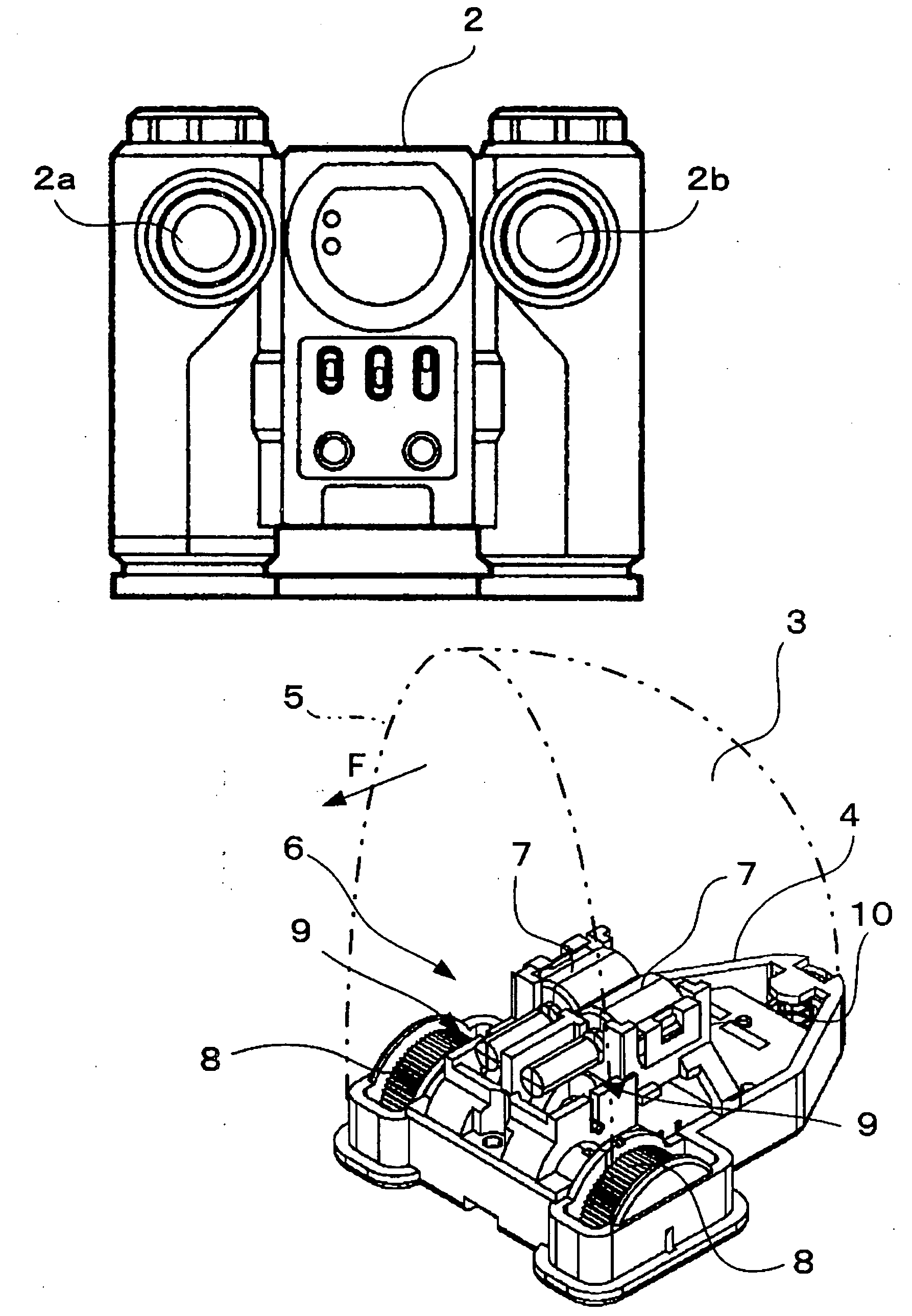 Model traveling device, model having such traveling device, and remote-controlled toy