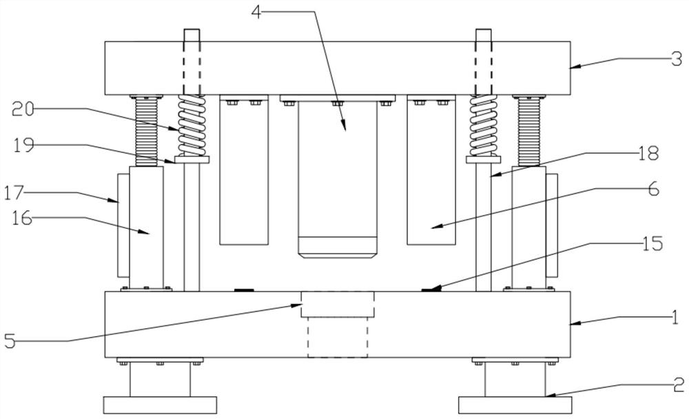Damping structure for projection equipment manufacturing