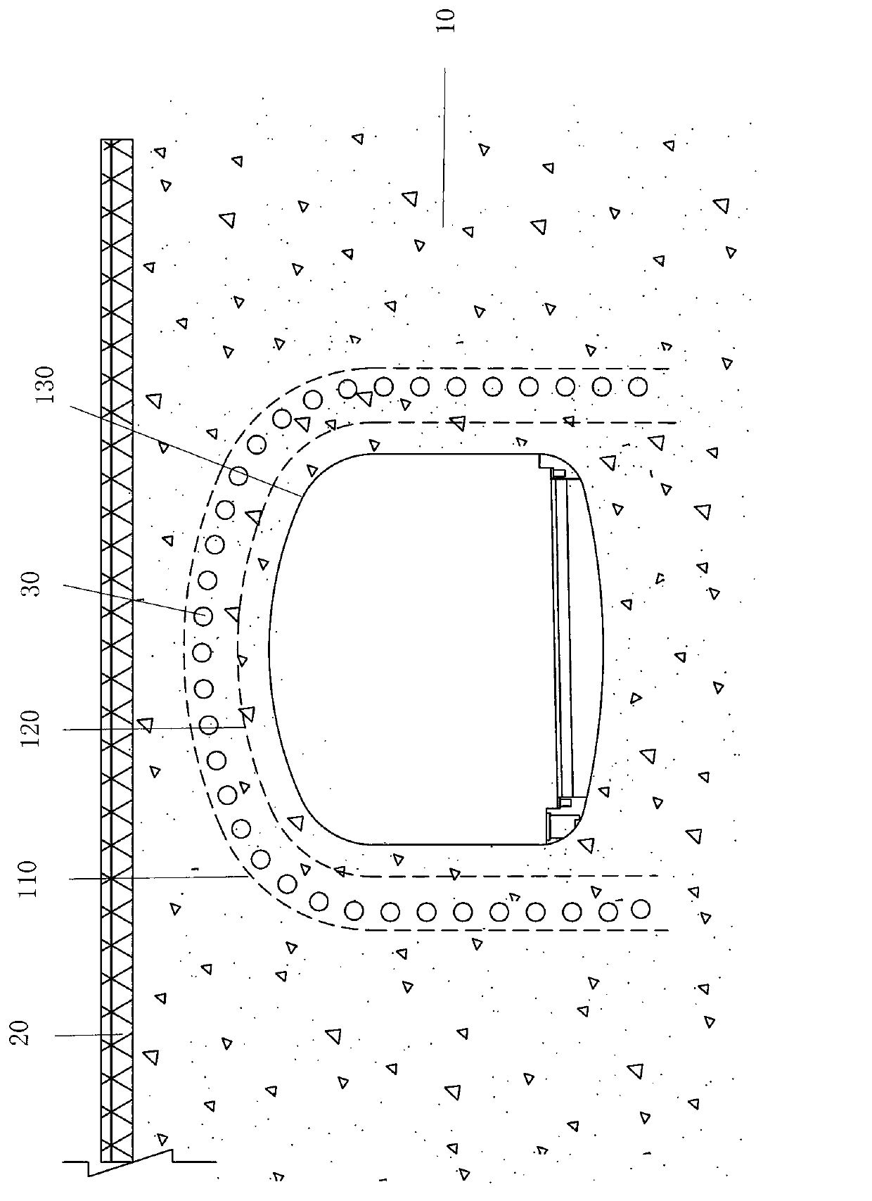 Horizontal steel tube occluding water blocking tube curtain and construction method thereof
