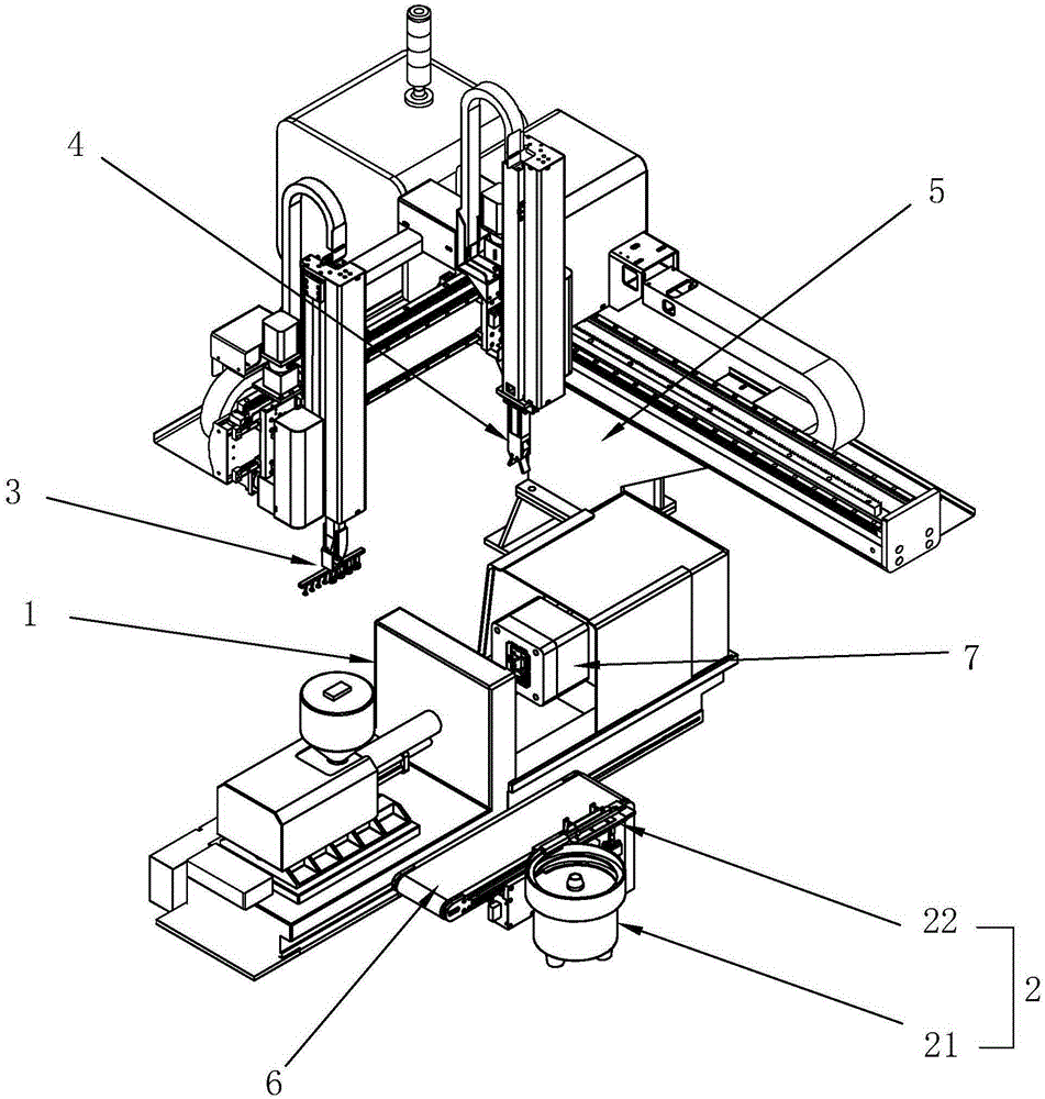 Automatic insert injection molding machine