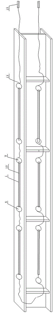 Installation method of distributed sensing optical fiber for monitoring steel structure strain