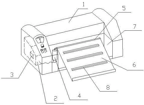 A plastic laminating machine based on automatic film pushing mechanism