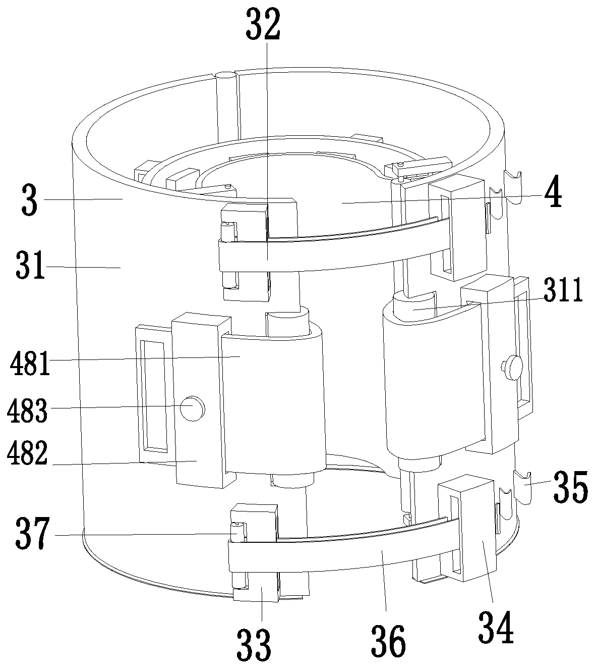 Ultrasonic health care massager for legs