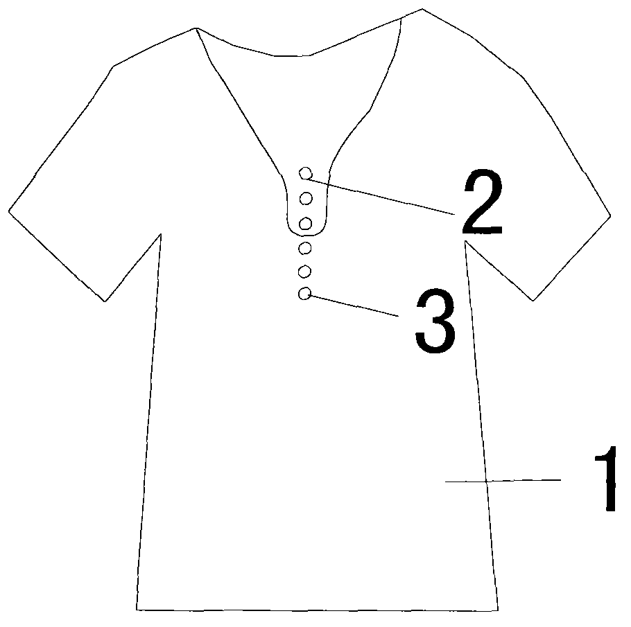 Fabric-air-permeability-improved short-sleeved shirt with buttons