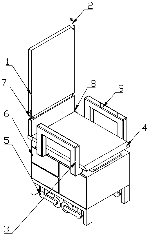 Folding medical chair