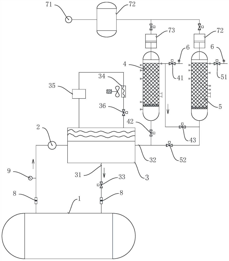 Graphene adsorption tertiary oil gas recovery device