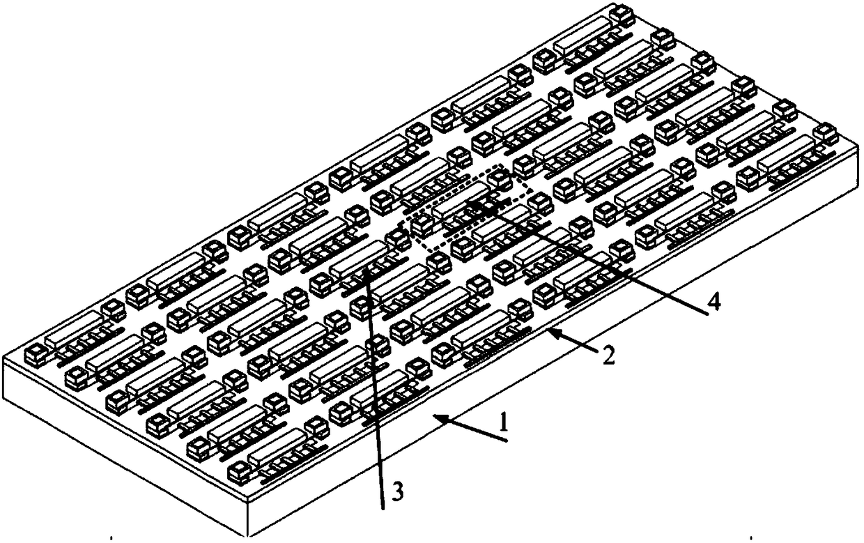 Electrically controlled terahertz wave switch with multilayer metal layer structures