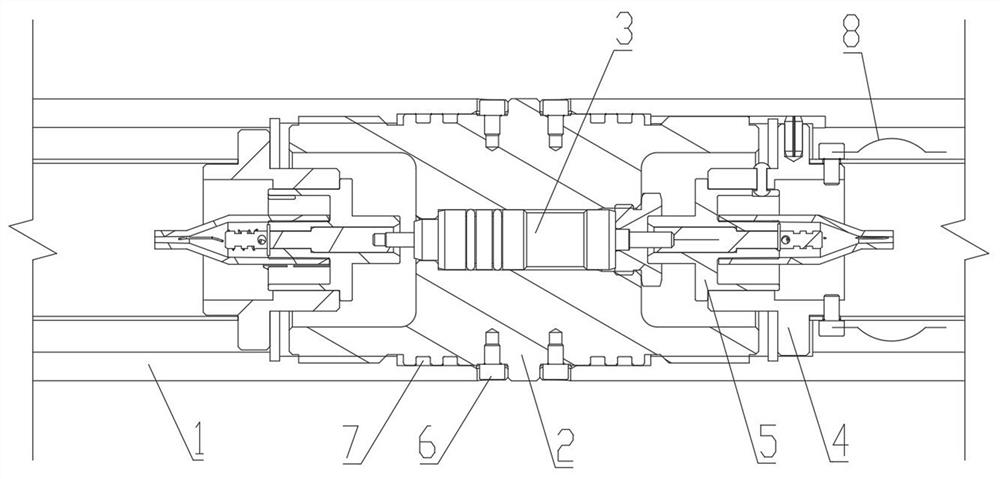 Contact type perforating gun