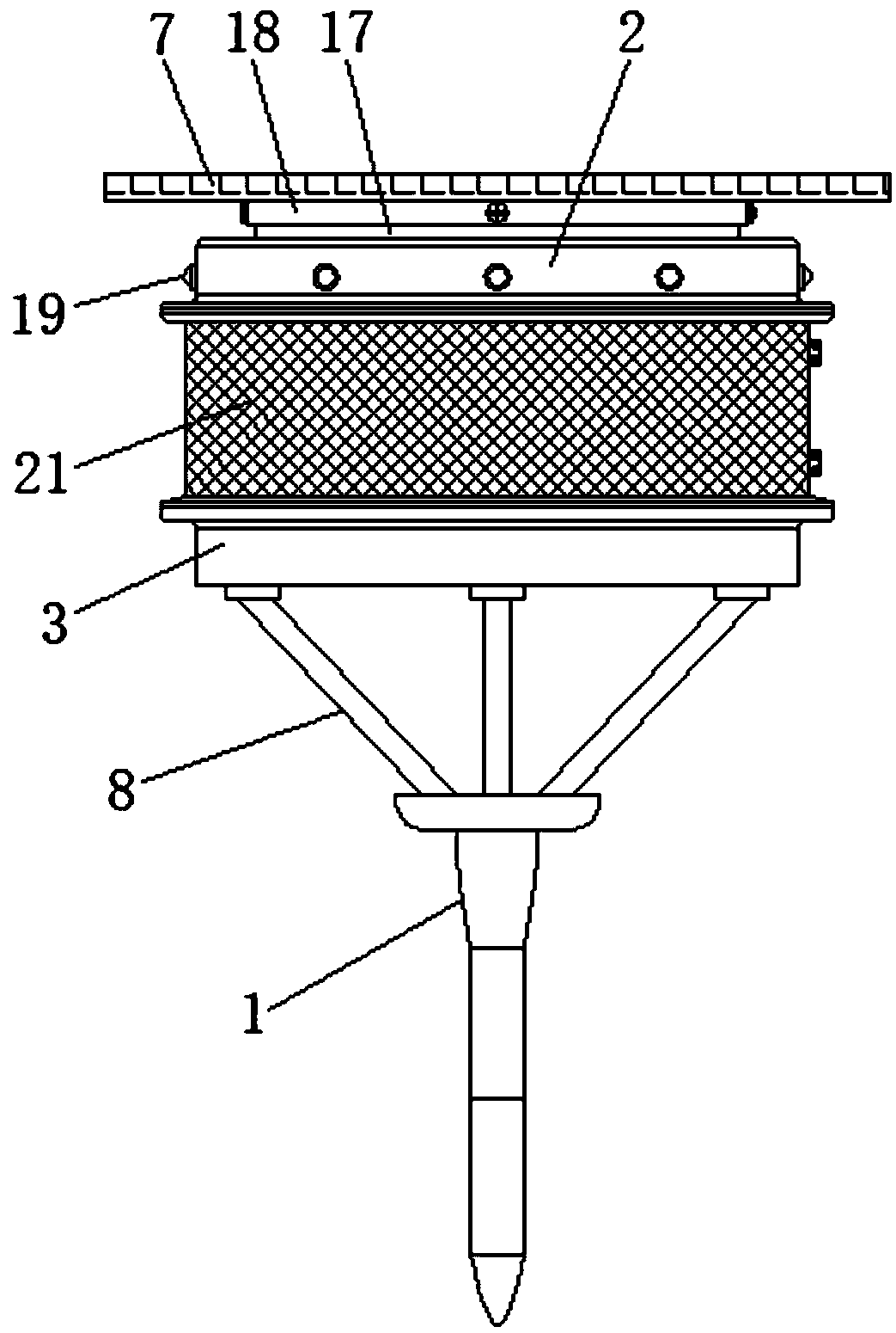 Agricultural environmental testing device with good practicability