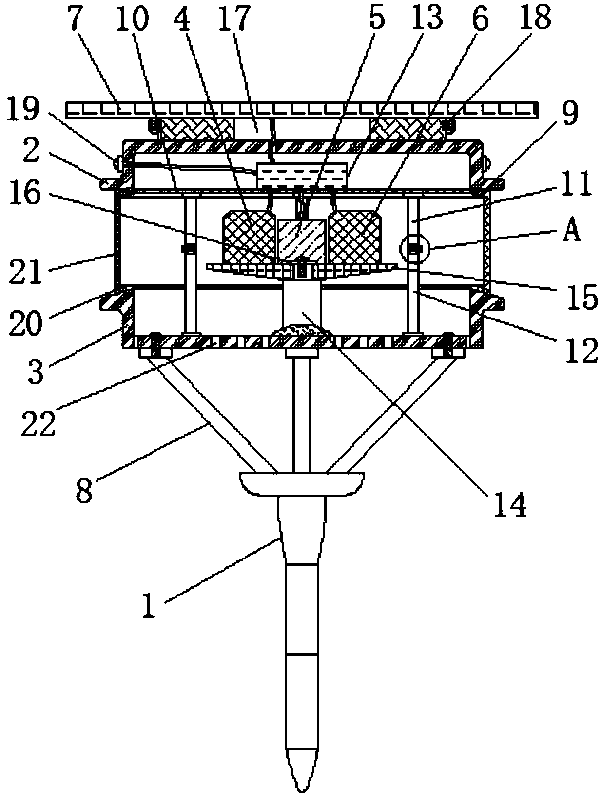 Agricultural environmental testing device with good practicability