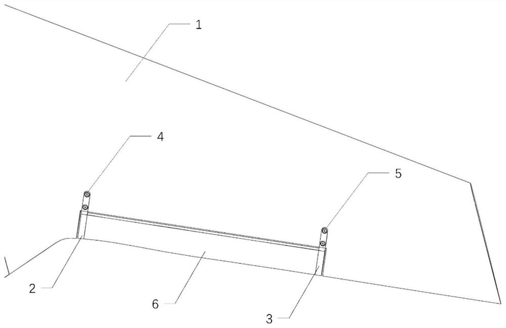 Underwater glider towing test wing rudder angle transformation structure