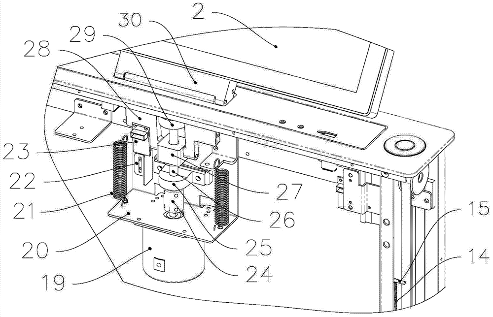 A display lifting integrated machine with an electric elevation mechanism