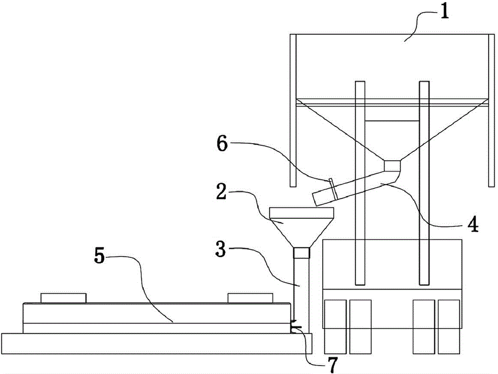 Slab ballastless track self-compacting concrete grouting device and method