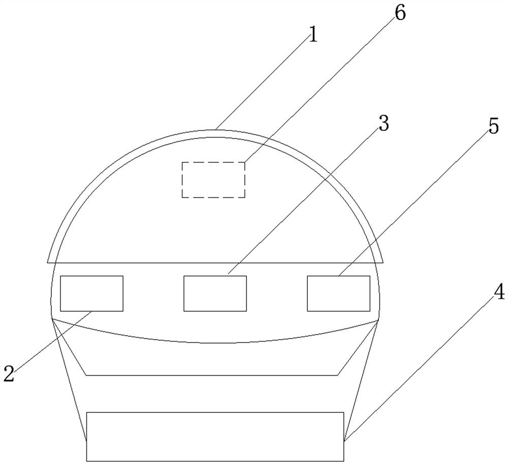 Integrated safety helmet capable of automatically warning and automatic warning method
