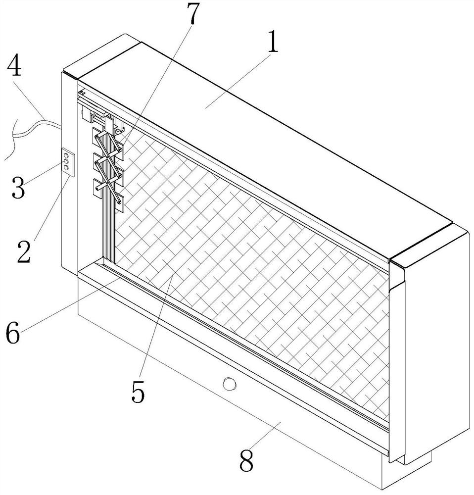 Filtering structure of air conditioning evaporator for engineering machinery