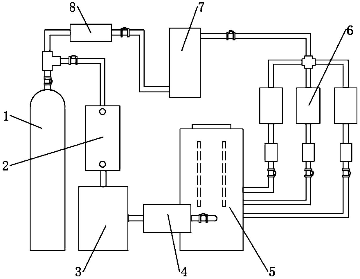 Vegetable food multipoint detection method based on supercritical fluid extraction