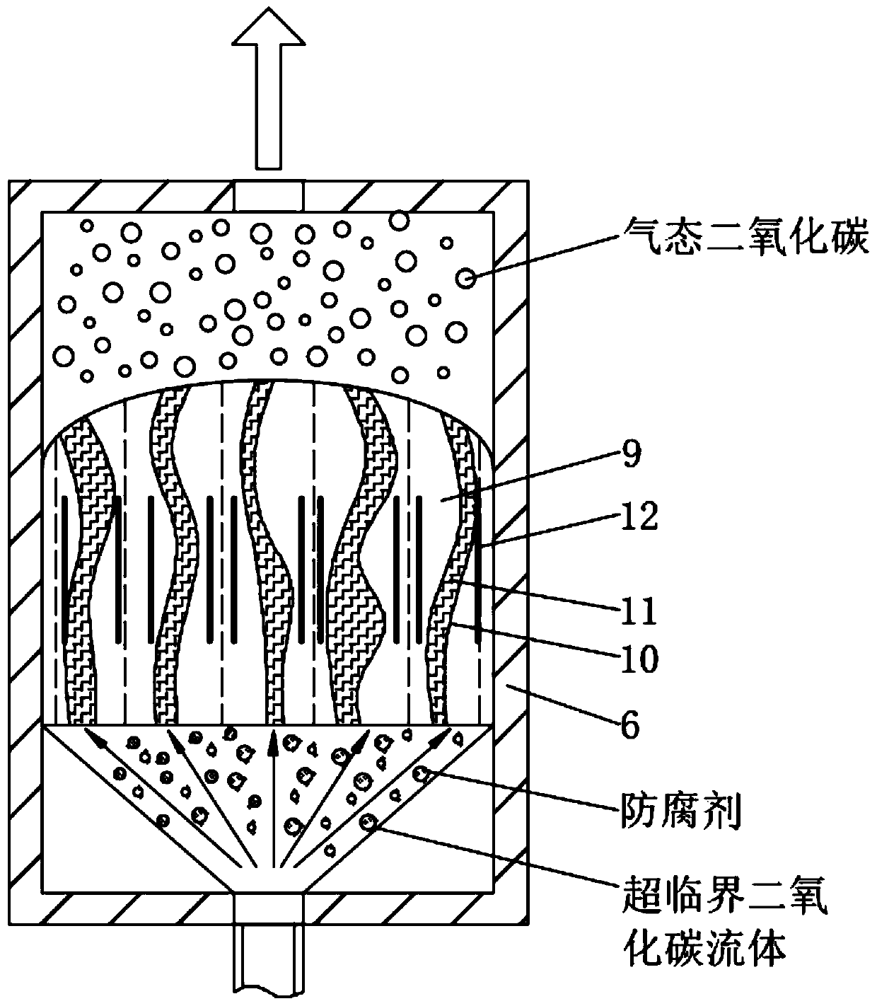 Vegetable food multipoint detection method based on supercritical fluid extraction