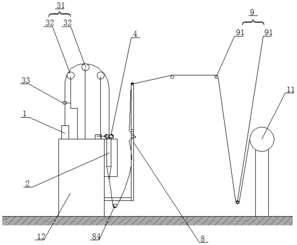 Bulk yarn processing device and method