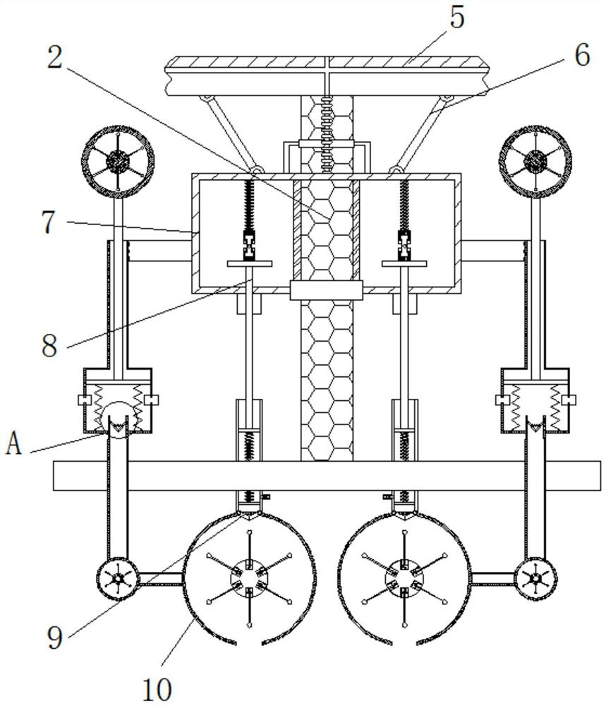 A damping shock absorber device for avoiding elastic disappearance