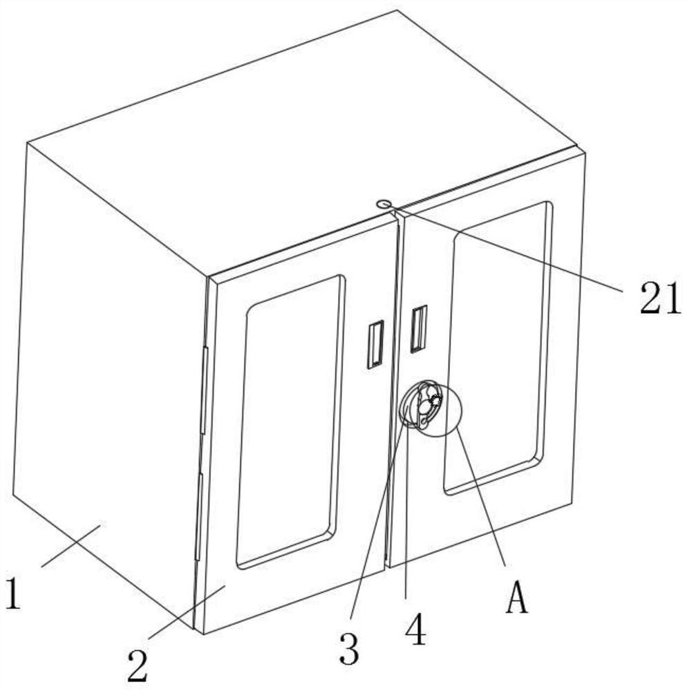 Medical cabinet door gap adjusting device