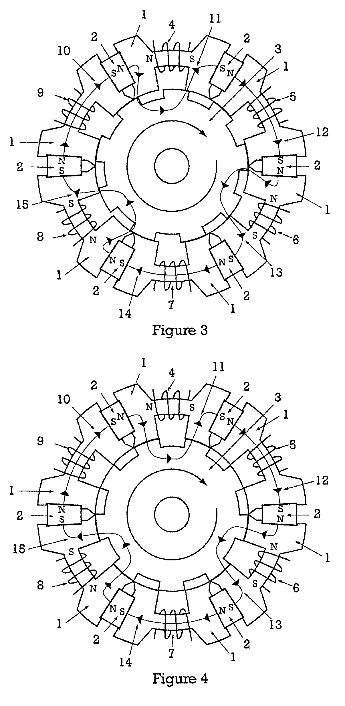 Hybrid permanent magnet motor