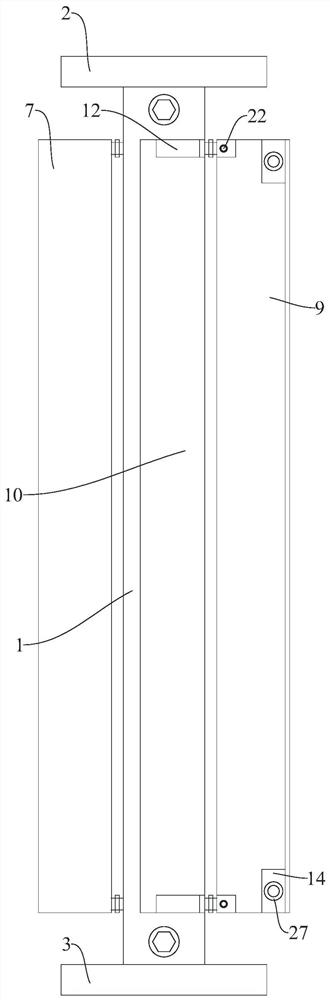 Stand column for split type glass guardrail