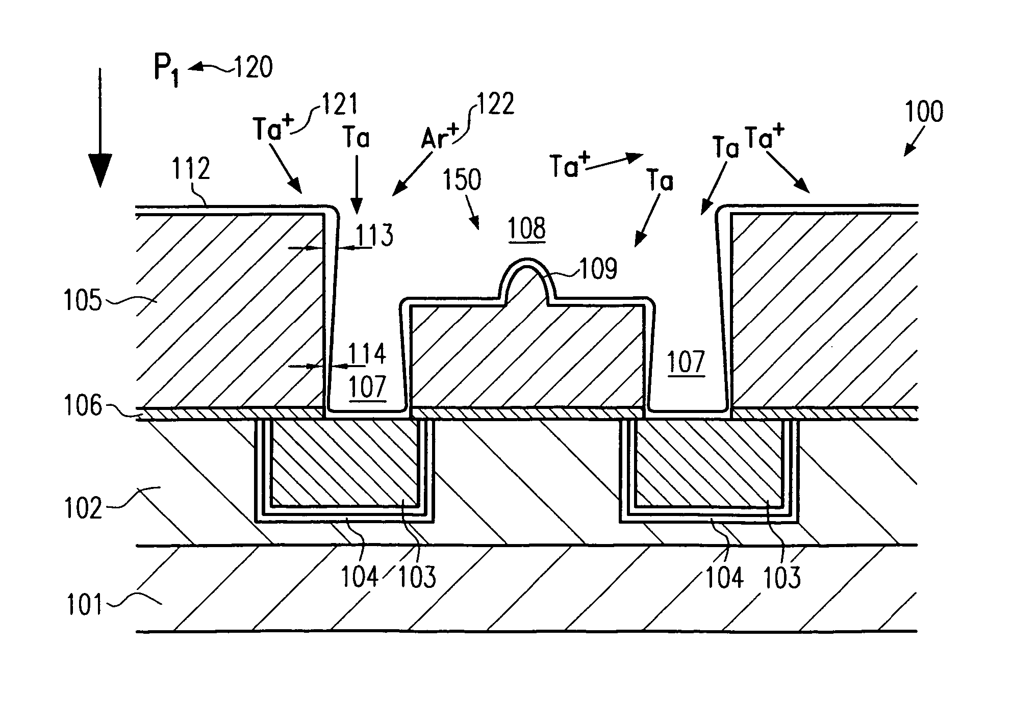 Method of forming a conductive barrier layer within critical openings by a final deposition step after a re-sputter deposition
