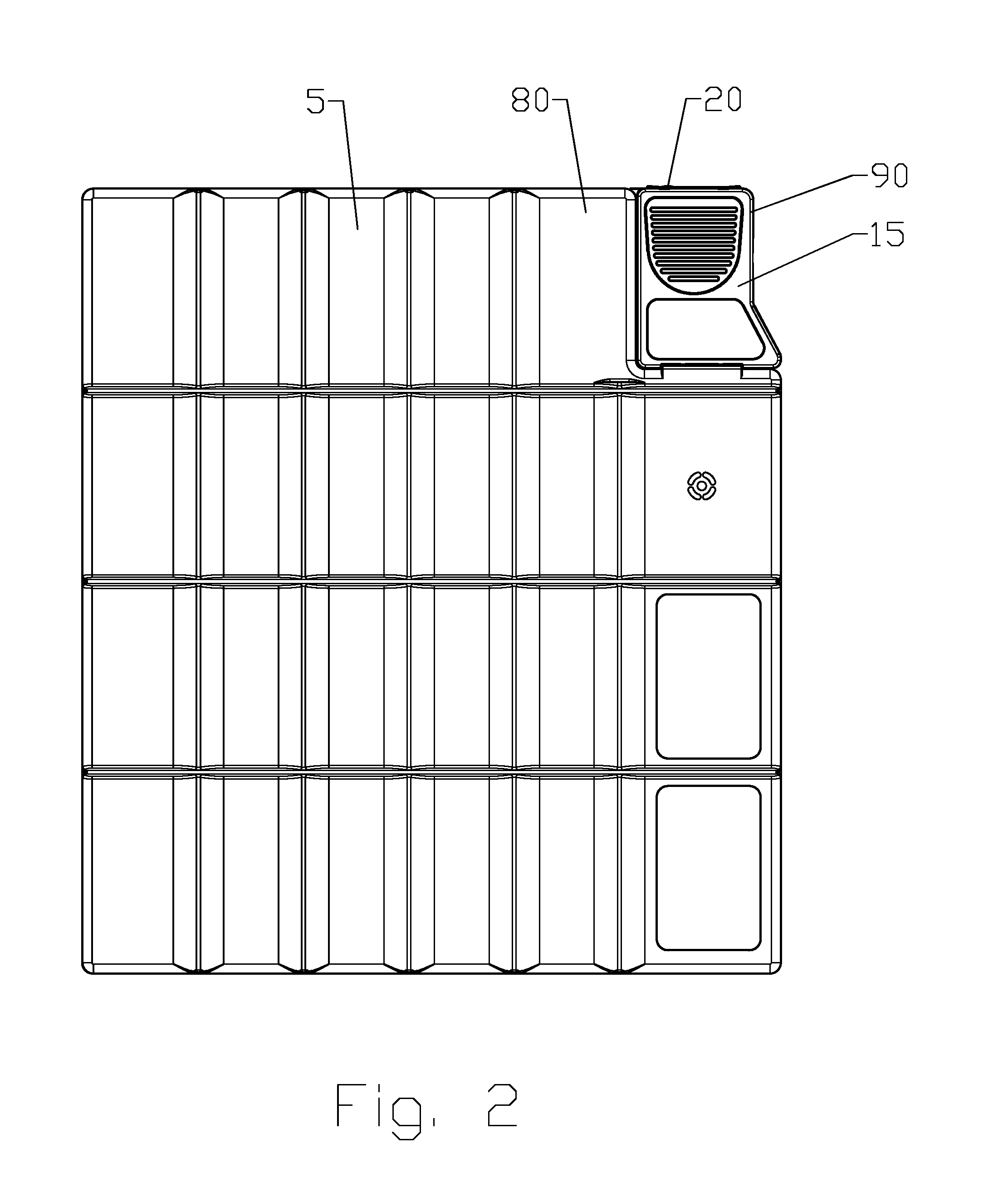 Conformable wearable battery with removable command module