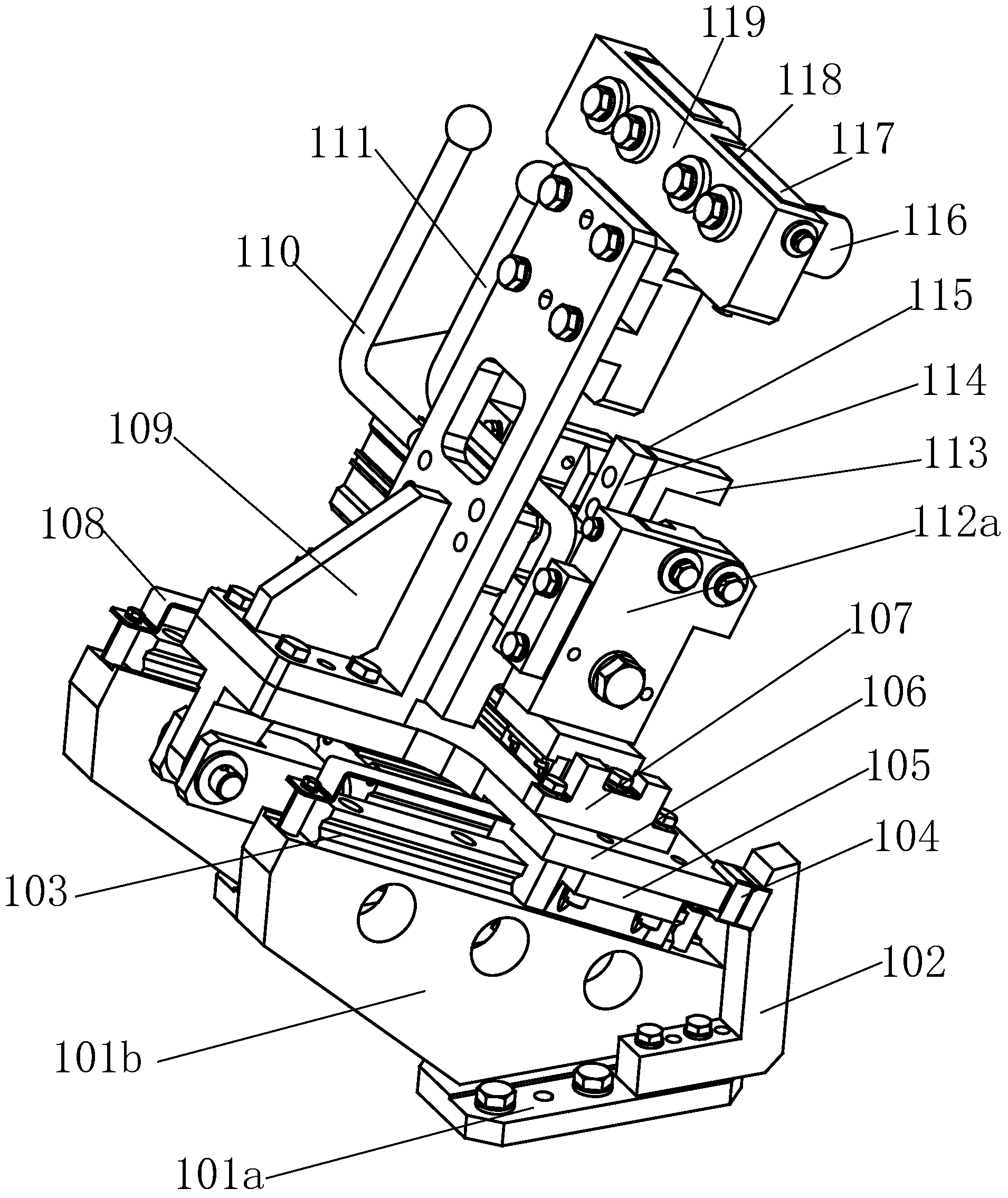 Assembly jig for steering column lower mounting support of automobile instrument board beam