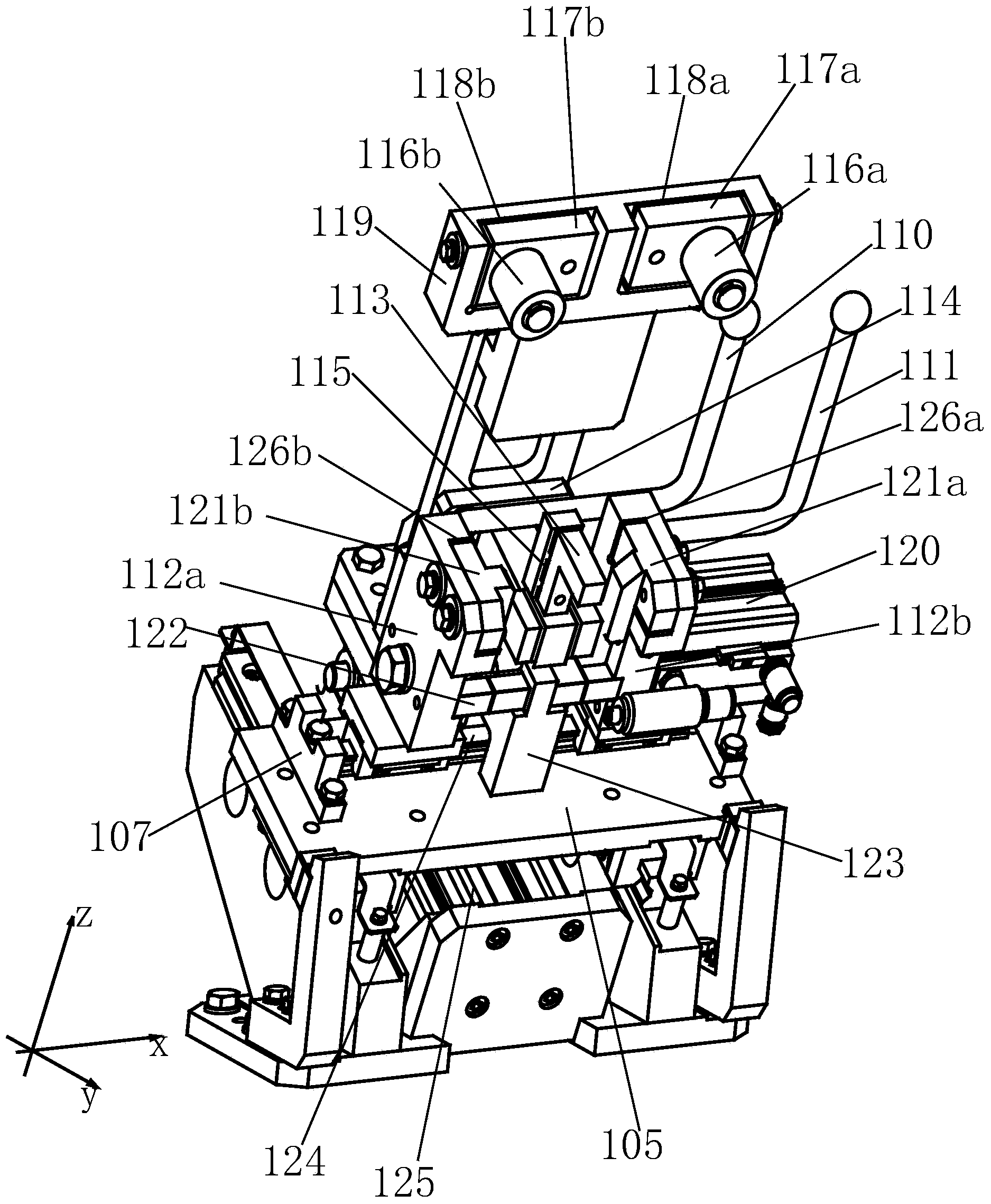 Assembly jig for steering column lower mounting support of automobile instrument board beam