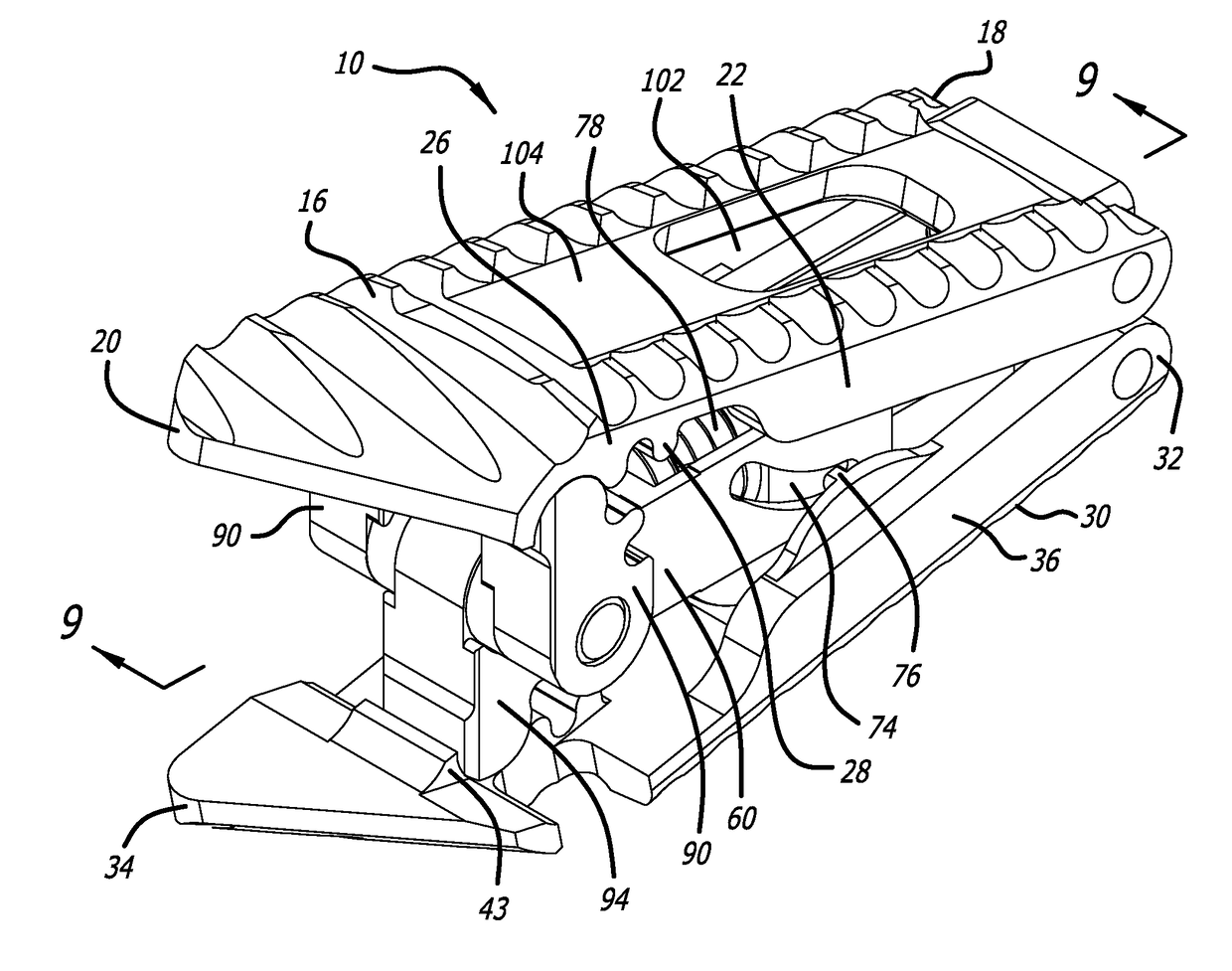 Geared cam expandable interbody implant and method of implanting same