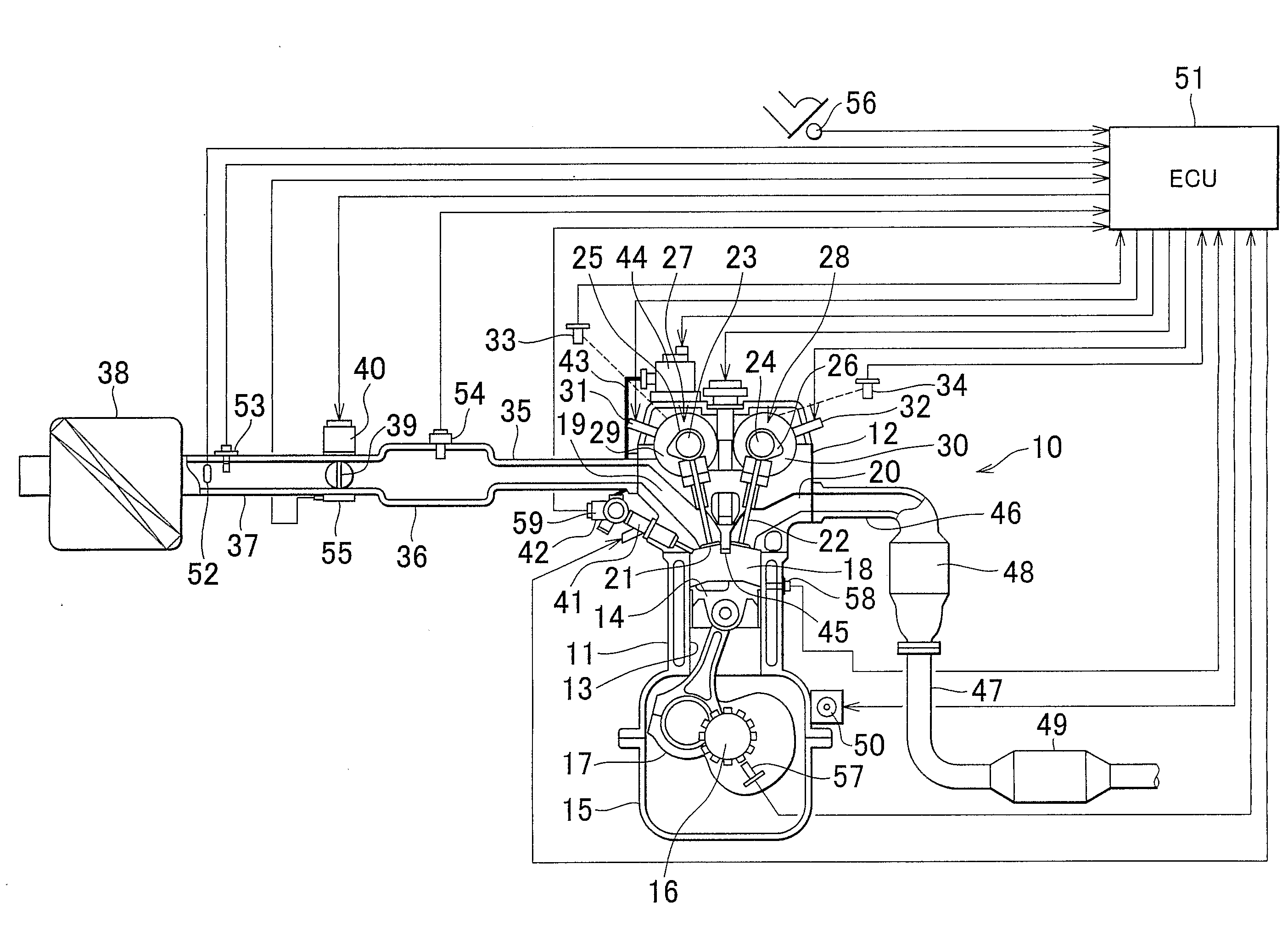 Starting system and method of internal combustion engine