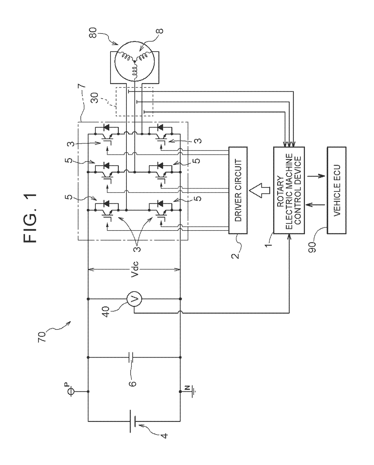 Rotary electric machine control device