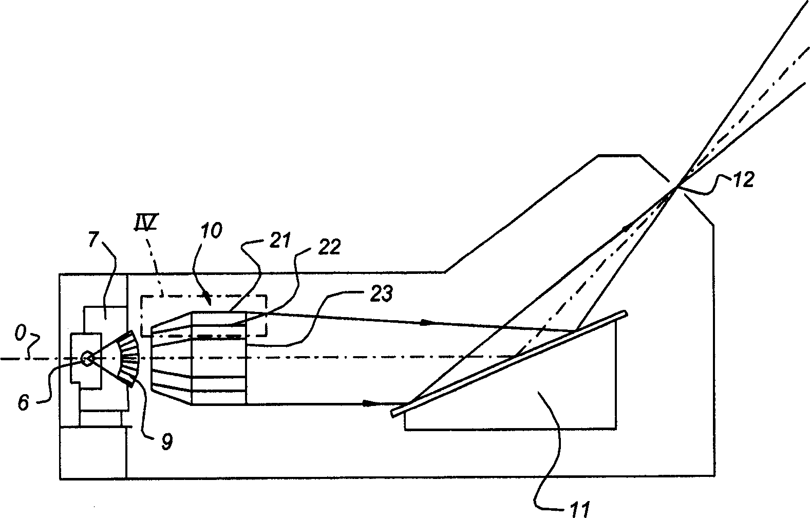 Lithographic printing projector containing secondary electronic clear cell
