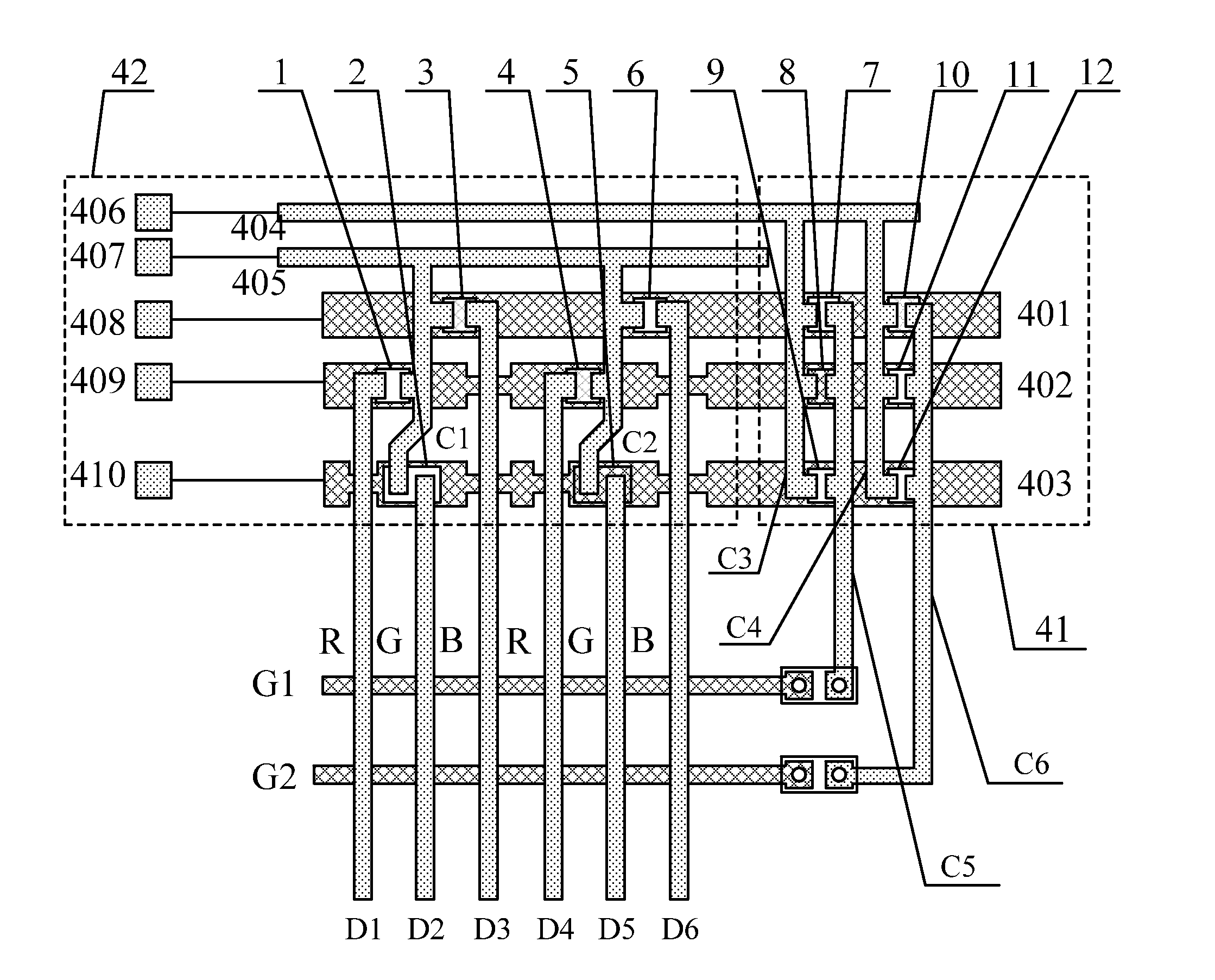 Test device for liquid crystal display device and test method thereof