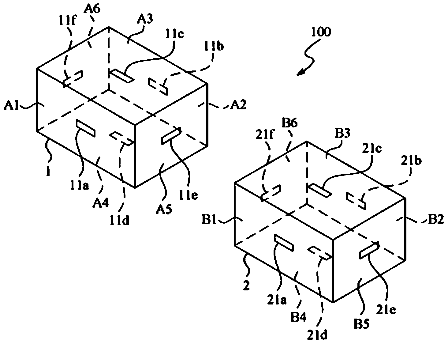 Computer device capable of being selectively assembled and connected on multiple connecting surfaces