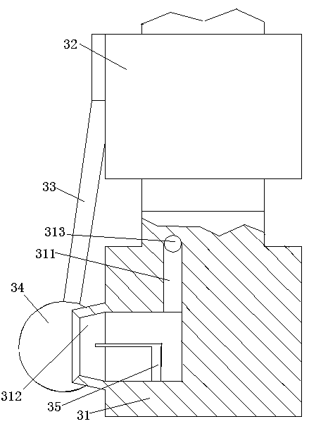 Circulating lubrication type shock absorbing structure