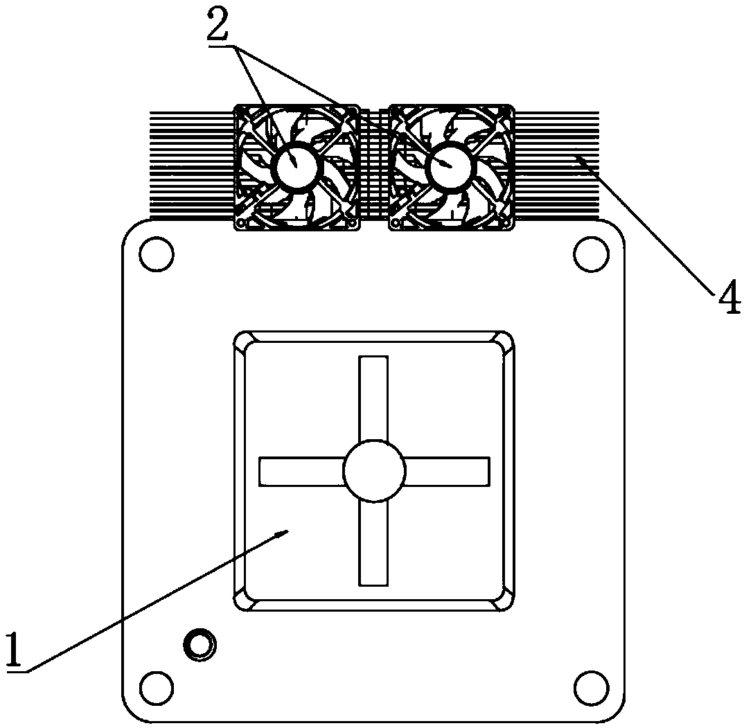 An air-cooled module for heat transfer temperature uniformization of a fuel cell