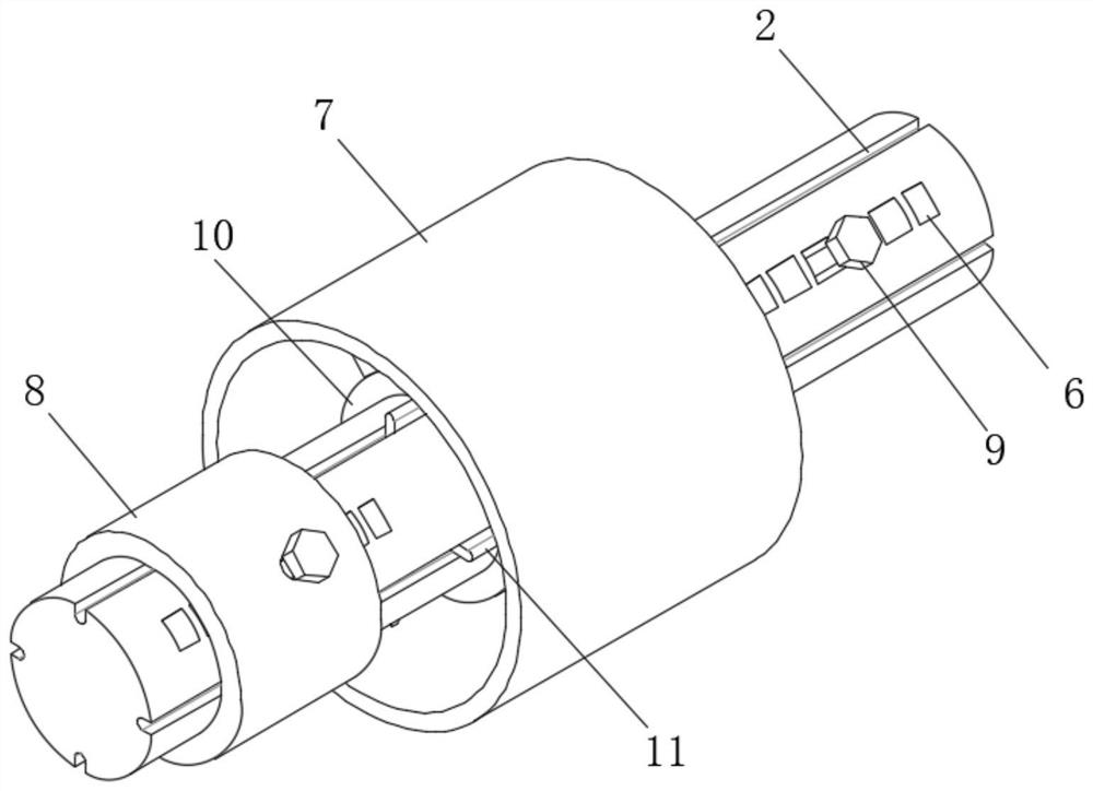 Compensation rope tensioning wheel anti-derailment limiting device