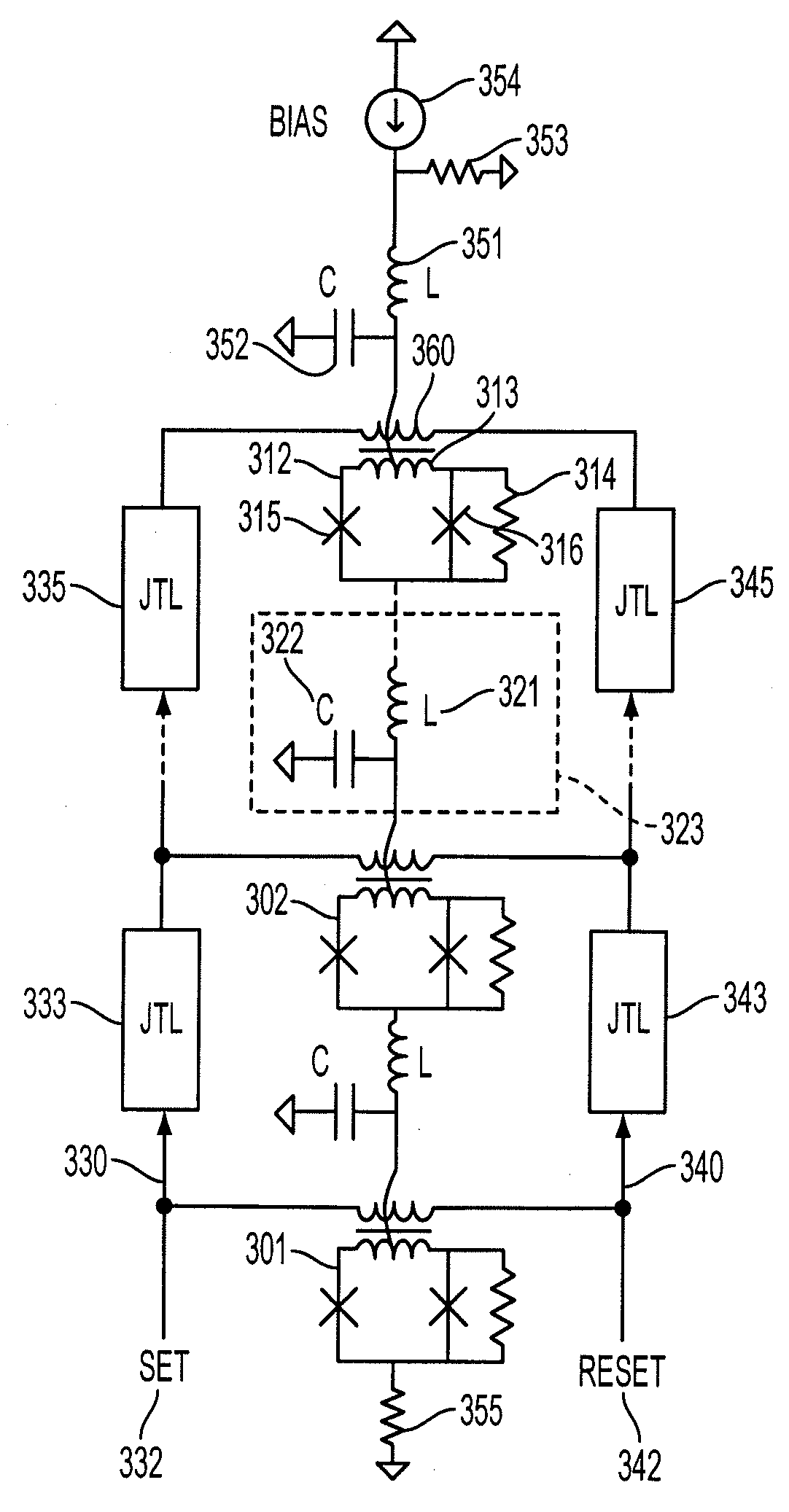 Method and apparatus for josephson distributed output amplifier