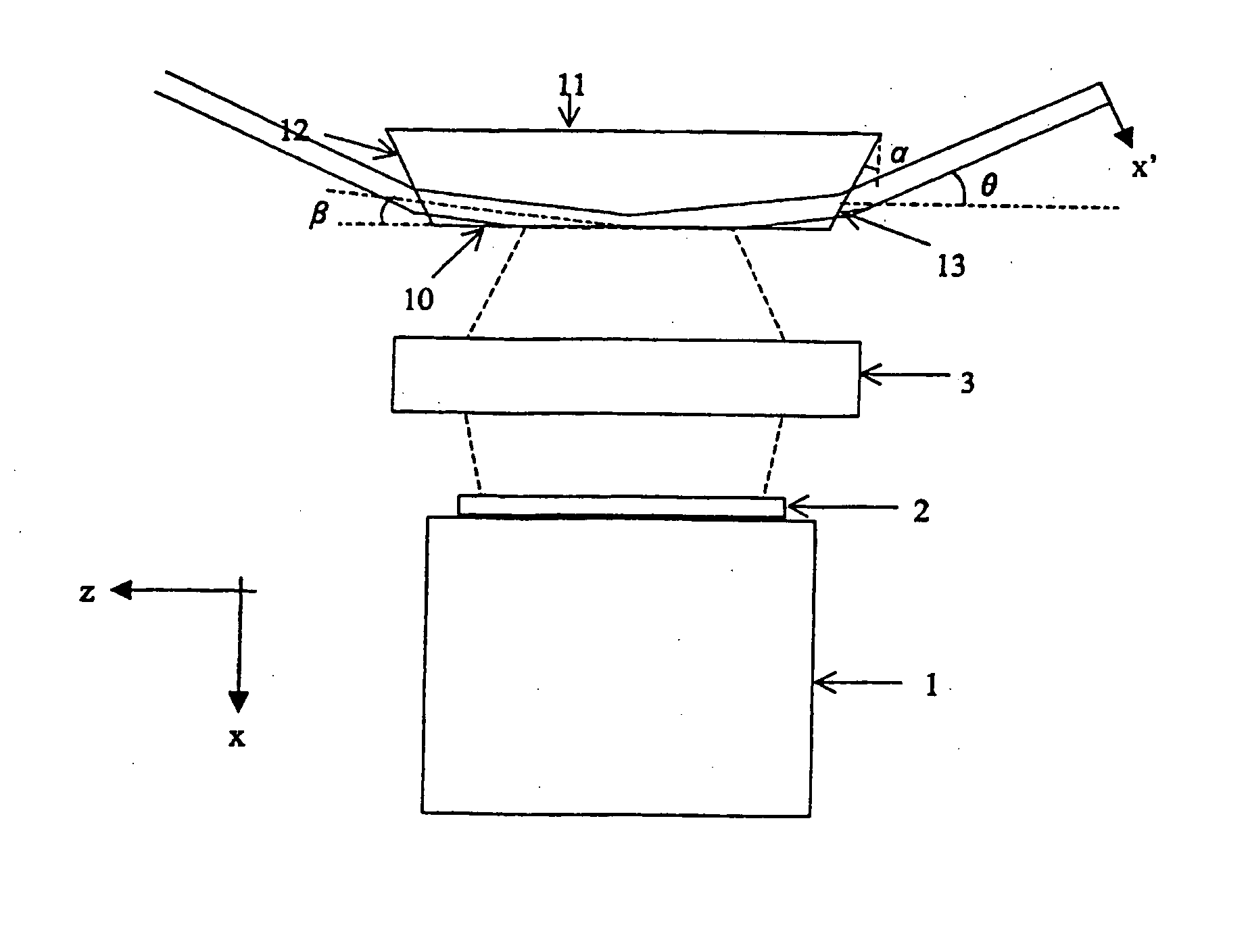 Side-pumped solid-state laser source, and pumping process for a solid-state laser source