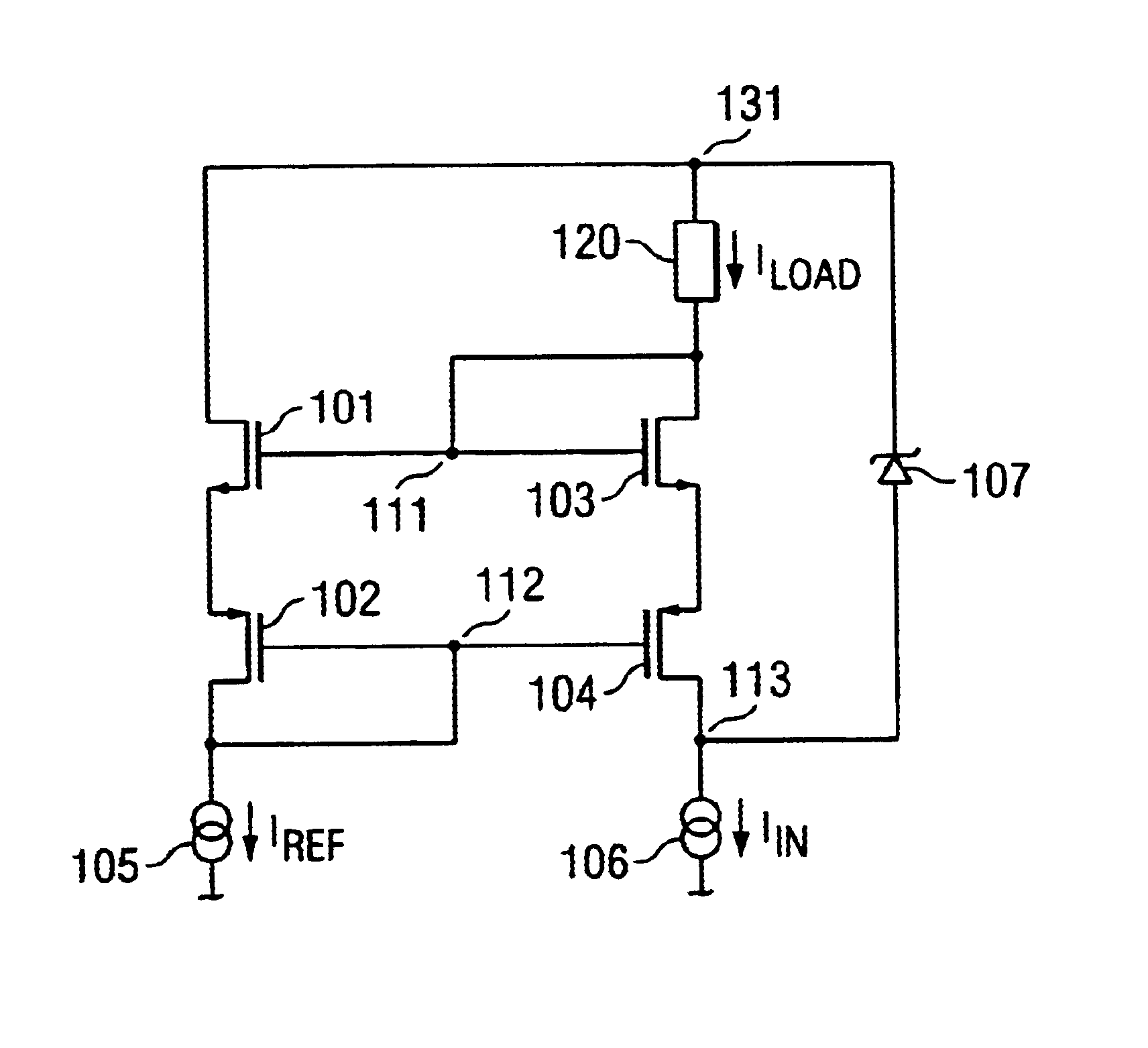 Current-mode circuit for implementing the minimum function